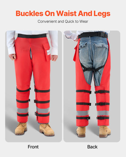VEVOR Chainsaw Chaps Wrap, Class D, 8 Layers Wrap Style Chainsaw Pants with Adjustable Belt & Gear Pocket, Chain Saw Chaps for Men/Women, Chainsaw Safety Equipment for Loggers Forest Workers, Large - BGSLJHT420DNA7EW6V0 - view 6