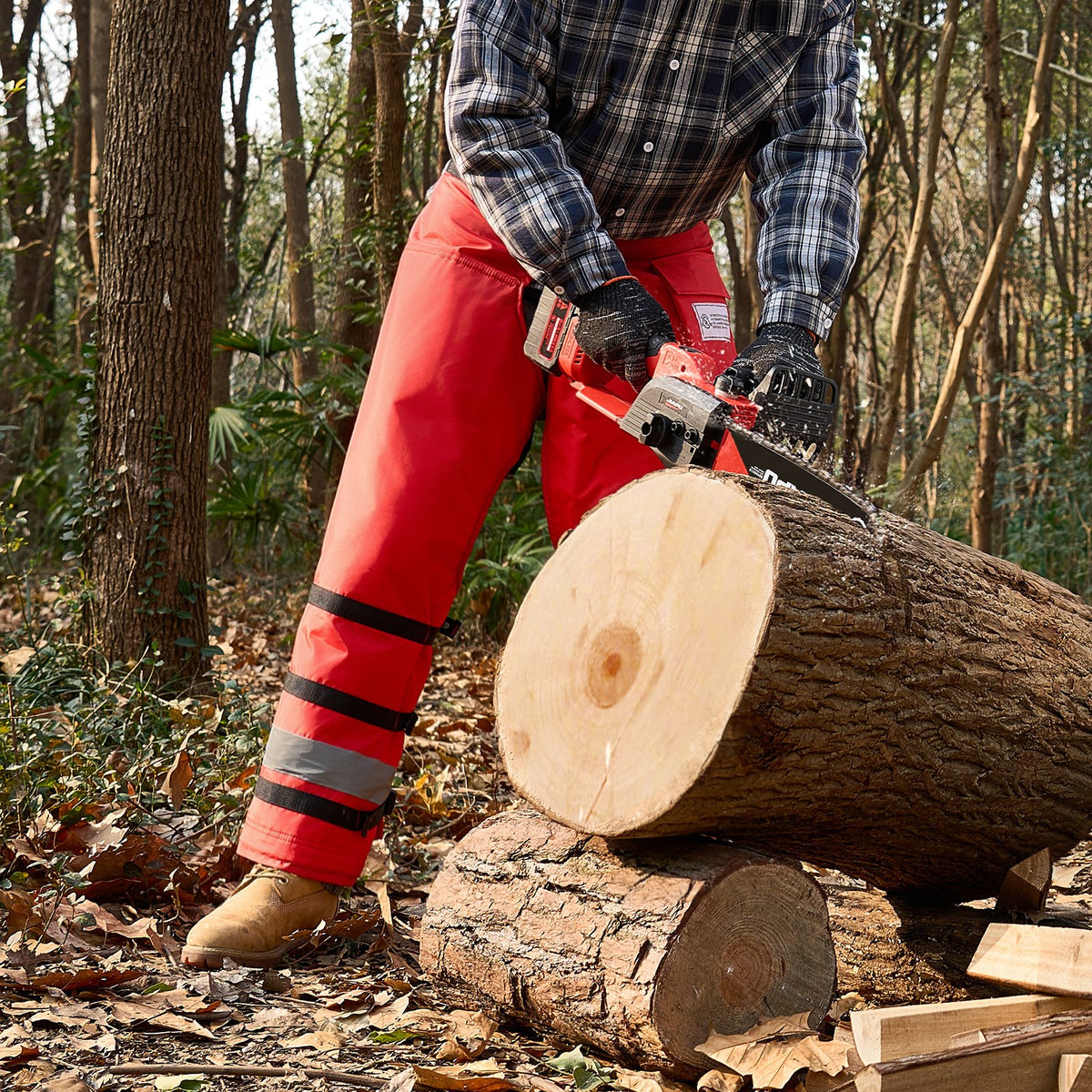 VEVOR Chainsaw Chaps Wrap, Class D, 8 Layers Wrap Style Chainsaw Pants with Adjustable Belt & Gear Pocket, Chain Saw Chaps for Men/Women, Chainsaw Safety Equipment for Loggers Forest Workers, Large - BGSLJHT420DNA7EW6V0 - view 9