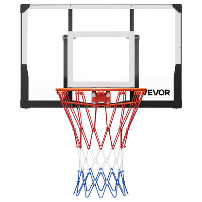 VEVOR Wall Mount Basketball Hoop, 44-inch PC Backboard Mounted Basketball Hoop Outdoor with Solid Steel, 0.08 inch Thickened Backboard, Thickened Woven Nylon Basketballs Net, Indoor & Outdoor Use - BGSLQJ44CLMSZ7APW001V0 - view 1