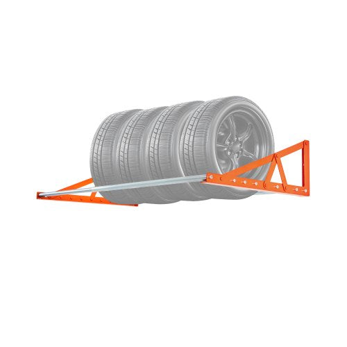 VEVOR Wall Mounted Tire Rack, 31" - 56" Adjustable Tire Rack, Q235 Heavy-Duty Steel Tire Storage Rack for R14-R20 inch Standard Tires, Max 400lbs Load Capacity, Ideal for Garage Workshop Repair Shop - BGSLTJKDKDJ3ZQN92V0 - view 2
