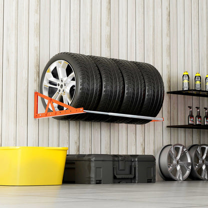 VEVOR Wall Mounted Tire Rack, 31" - 56" Adjustable Tire Rack, Q235 Heavy-Duty Steel Tire Storage Rack for R14-R20 inch Standard Tires, Max 400lbs Load Capacity, Ideal for Garage Workshop Repair Shop - BGSLTJKDKDJ3ZQN92V0 - view 9