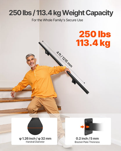 VEVOR indoor wall mounted stair handrail - Select Your Configuration - BGSLZYGFS4FTZDDGX001V0 - view 3