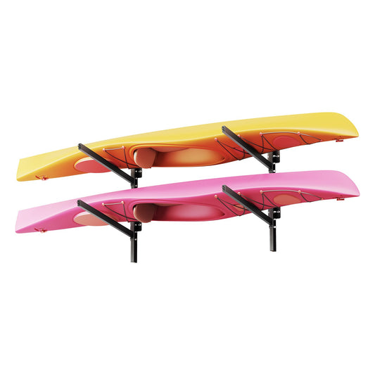 VEVOR Kayak Storage Rack for 2 Kayaks, Holds 200 lbs, Heavy Duty Adjustable Wall Mount Stand for Indoor Outdoor Garage Shed Dock, Storage Holder for Canoe, Small Boat, SUP, Surfboard & Paddleboard - BGSPHTZJZJ2S9VSED001V0 - view 1