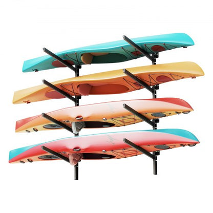 VEVOR Kayak Storage Rack for 4 Kayaks, Holds 300 lbs, Heavy Duty Adjustable Wall Mount Stand for Indoor Outdoor Garage Shed Dock, Storage Holder for Canoe, Small Boat, SUP, Surfboard & Paddleboard - BGSPHTZJZJ4SJ71E2001V0 - view 2