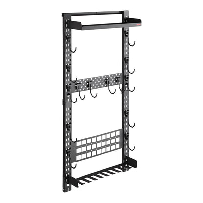 VEVOR Gun Rack Wall Mount, Heavy Duty Steel, Indoor Rifle Shotgun Rack with Magazine Holder, MOLLE Panel, Gun Accessories Display Storage Holder, Hold Up to 5 Rifles or Shotguns, for Tactical Gear - BGSZSQJJS5QWL0CBU001V0 - view 10