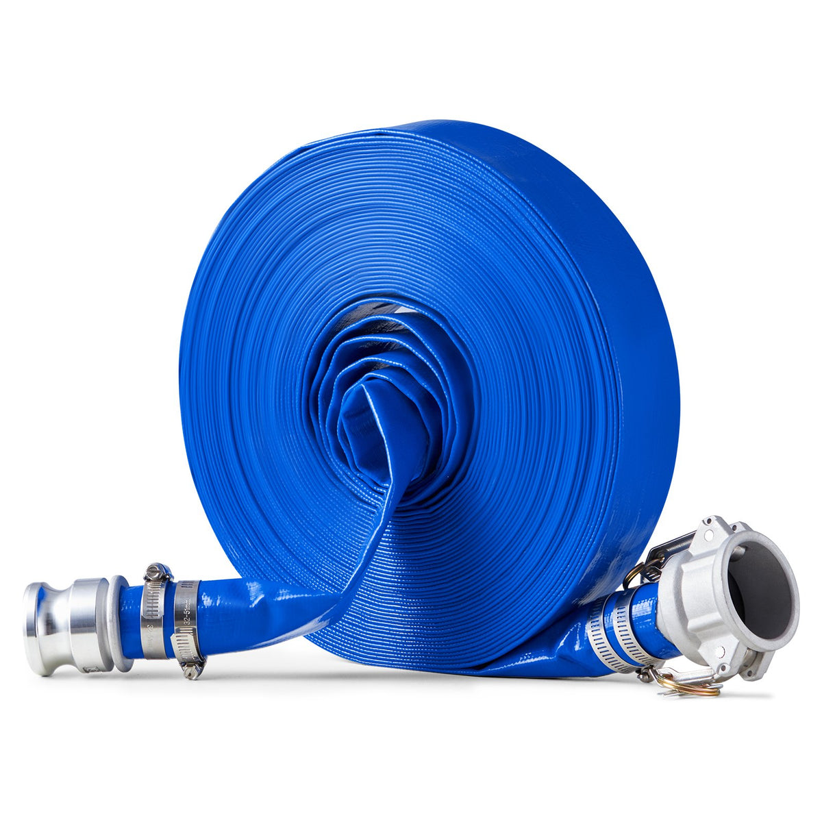 VEVOR Backwash Hose, 1.5 in x 100 ft, Blue High Quality PVC Hose, with Clamps, Camlock, Aluminum Fittings, Fit Various Pumps, for Sewage Treatment, Water Transportation and More Agricultural Purposes - BGTJPSRG15IN4QY55V0 - view 1