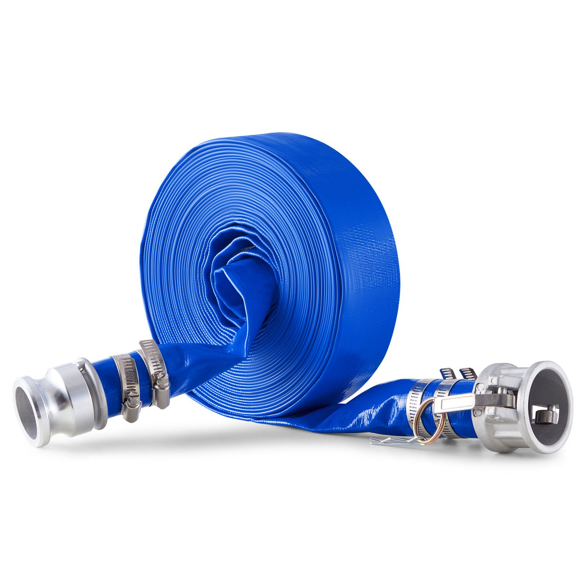 VEVOR Backwash Hose, 1.5 in x 50 ft, Blue High Quality PVC Hose, with Clamps, Camlock, Aluminum Fittings, Fit Various Pumps, for Sewage Treatment, Water Transportation and More Agricultural Purposes - BGTJPSRG15INOJWRZV0 - view 1
