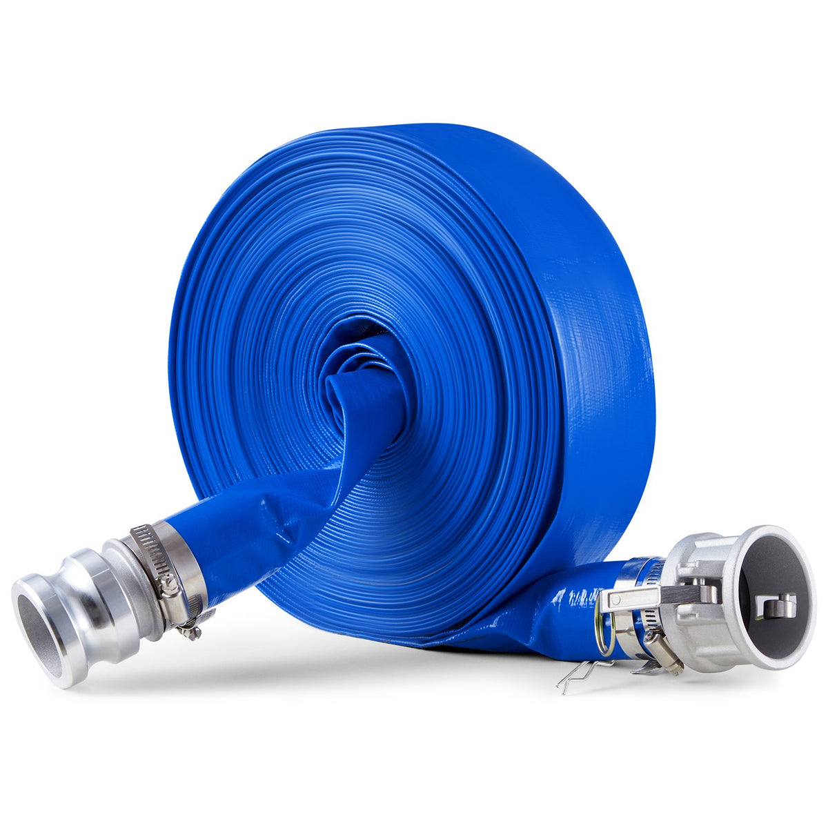 VEVOR Backwash Hose, 2 in x 100 ft, Blue High Quality PVC Hose, with Clamps, Camlock, Aluminum Fittings, Fit Various Pumps, for Sewage Treatment, Water Transportation and More Agricultural Purposes - BGTJPSRG20INLZLXQV0 - view 1