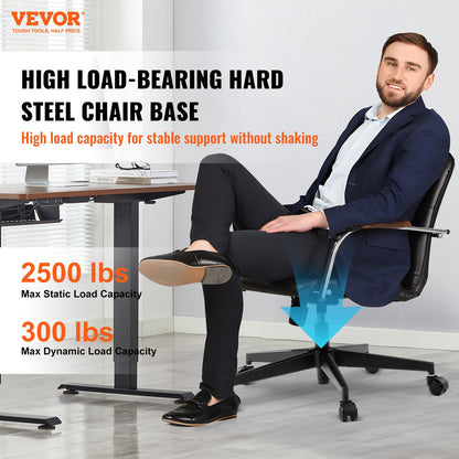 VEVOR Office Chair Base Replacement, 28", 2500 lbs Static Load Capacity, Heavy Duty Universal Computer Desk Chair Stool Base Part with Reinforced Metal Legs, Desk Chair Base Replacement Parts, Black - BGYDZPJ28JSD5EOS5V0 - view 3