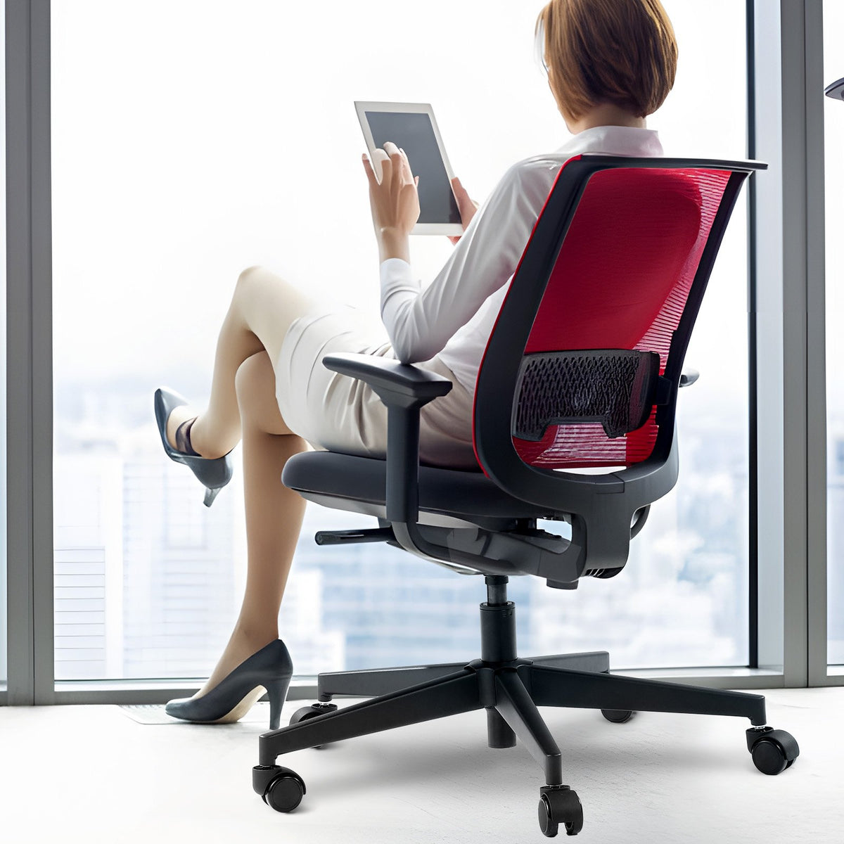 VEVOR Office Chair Base Replacement, 28", 2500 lbs Static Load Capacity, Heavy Duty Universal Computer Desk Chair Stool Base Part with Reinforced Metal Legs, Desk Chair Base Replacement Parts, Black - BGYDZPJ28JSD5EOS5V0 - view 9