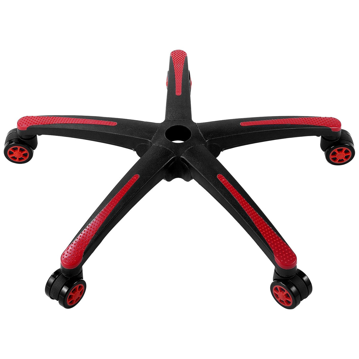 VEVOR Office Chair Base Replacement, 28", 2500 lbs Static Load, Heavy Duty Universal Computer Desk Chair Stool Base Part with 5 Casters and Reinforced Legs, Desk Chair Base Replacement, Black + Red - BGYDZPJ28SLD875TDV0 - view 1
