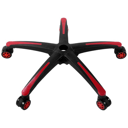 VEVOR Office Chair Base Replacement, 28", 2500 lbs Static Load, Heavy Duty Universal Computer Desk Chair Stool Base Part with 5 Casters and Reinforced Legs, Desk Chair Base Replacement, Black + Red - BGYDZPJ28SLD875TDV0 - view 1