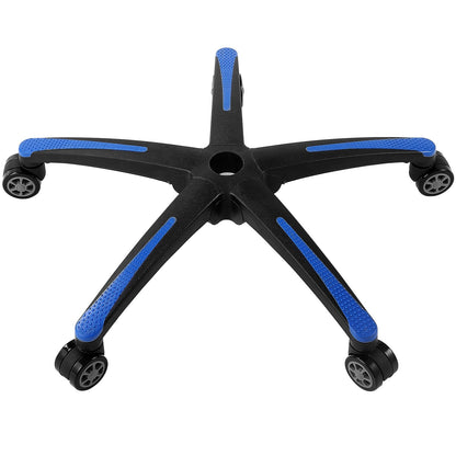 VEVOR Office Chair Base Replacement, 28", 2500 lbs Static Load, Heavy Duty Universal Computer Desk Chair Stool Base Part with 5 Casters and Reinforced Legs, Desk Chair Base Replacement, Black + Blue - BGYDZPJ28SLDLF8LRV0 - view 1