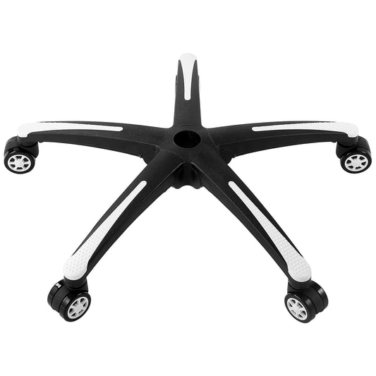 VEVOR Office Chair Base Replacement, 28", 2500 lbs Static Load, Heavy Duty Universal Computer Desk Chair Stool Base Part with 5 Casters and Reinforced Legs, Desk Chair Base Replacement, Black + White - BGYDZPJ28SLDN9VYEV0 - view 1