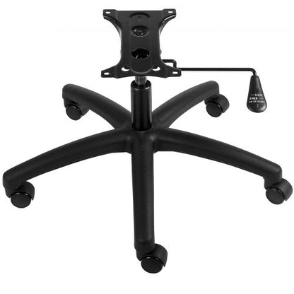 VEVOR Office Chair Base Replacement, 28", 2500 lbs Static Load, Heavy Duty Universal Computer Desk Chair Stool Base Part with 5 Casters, Gas Cylinder & Seat Plate, Desk Chair Base Replacement, Black - BGYDZPJ28SLDTH47VV0 - view 2