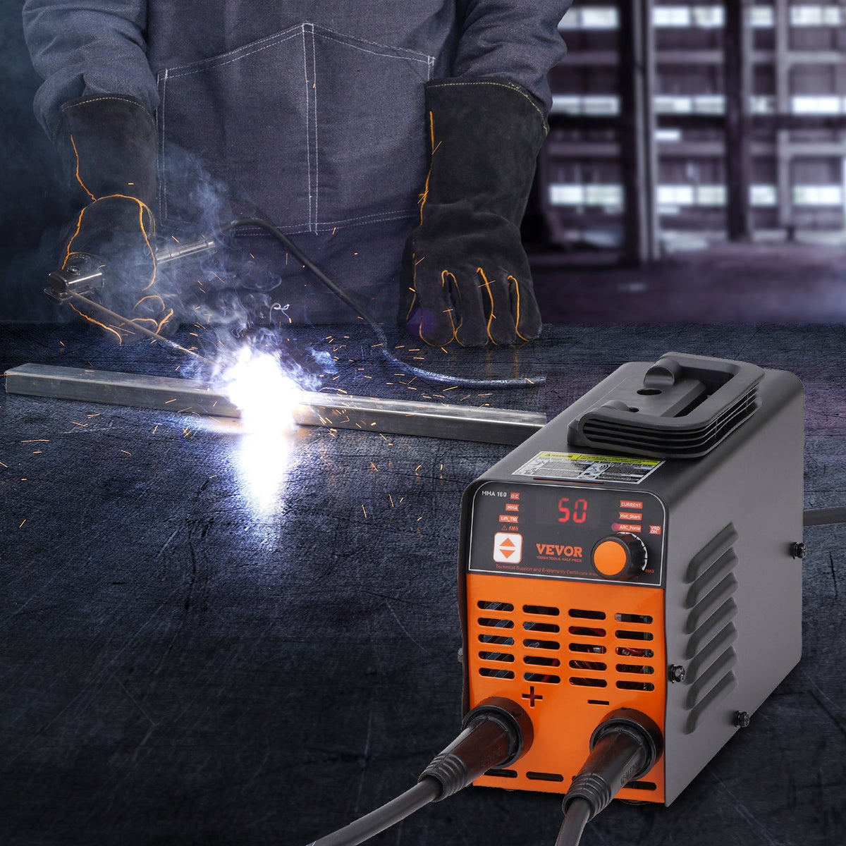 VEVOR Stick Welder, 160A ARC/Lift TIG 2-IN-1 Welding Machine with IGBT Inverter 110V/220V Portable MMA Welder Machine with Hot Start, Arc force and Anti-Stick - BHJBHSH160A03GXNSV5 - view 9