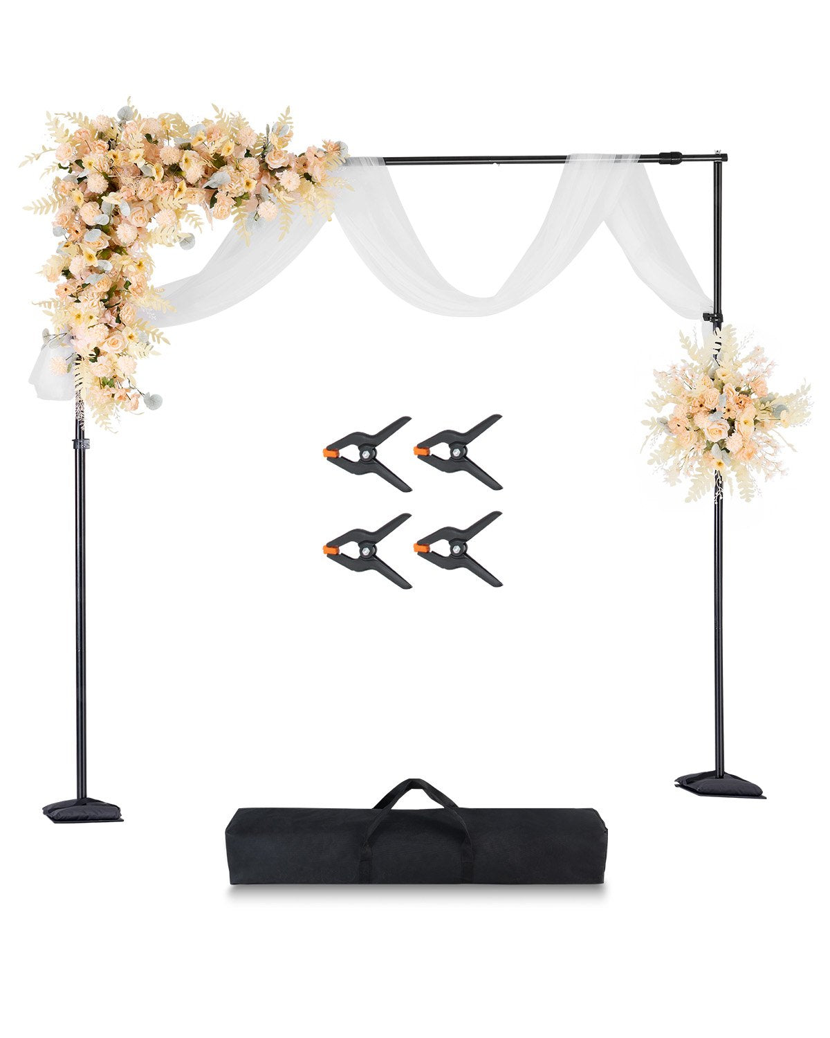 VEVOR Backdrop Stand, 8.5 x 10 ft Adjustable Photo Backdrop Stand Kit, Portable Background Backdrop Stand with 7 Crossbars, Heavy Duty Projector Screen Stand, for Wedding, Photo Video Studio & Party - BJJ2KPJ8510FQ547AV0 - view 1