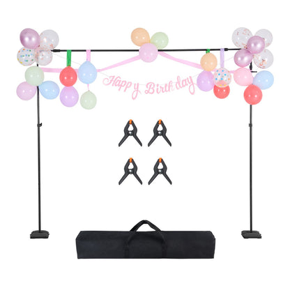 VEVOR Backdrop Stand, 8.5 x 10 ft Adjustable Photo Backdrop Stand Kit, Portable Background Backdrop Stand with 7 Crossbars, Heavy Duty Projector Screen Stand, for Wedding, Photo Video Studio & Party - BJJ2KPJ8510FQ547AV0 - view 10