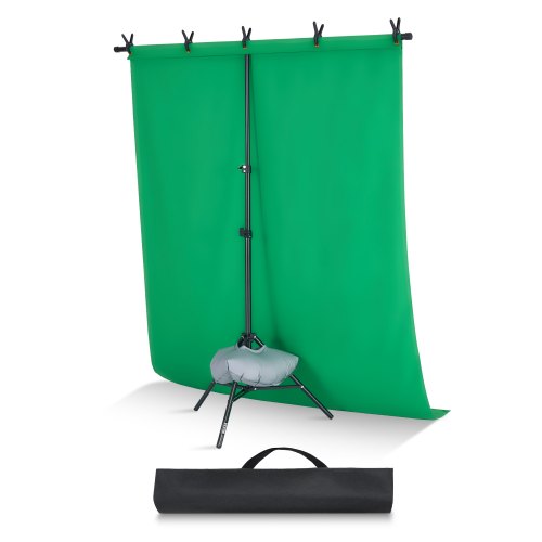 VEVOR Backdrop Stand, 5 x 6.5 ft Adjustable Photo Backdrop Stand Kit, Portable Background Backdrop Stand with 3 Crossbars, Heavy Duty Projector Screen Stand, for Wedding, Photo Video Studio & Party - BJJ2KSJ565FT0CRL7V0 - view 2