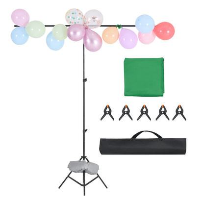 VEVOR Backdrop Stand, 5 x 6.5 ft Adjustable Photo Backdrop Stand Kit, Portable Background Backdrop Stand with 3 Crossbars, Heavy Duty Projector Screen Stand, for Wedding, Photo Video Studio & Party - BJJ2KSJ565FT0CRL7V0 - view 10