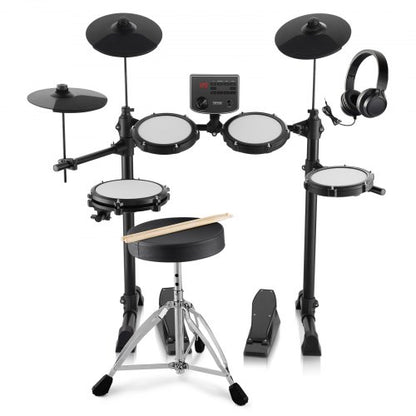 VEVOR Electric Drum Set, 15 Drum Kits & 150 Sounds Electronic Drum Kit, USB MIDI Supported 8 in Quiet Mesh Snare Electric Drum Set with 10 in Cymbals Drum Sticks & Headphone, for Beginners & Adults - BJZJDZGLJZJSL7KN0V1 - view 2