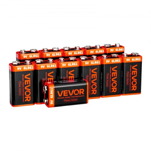VEVOR 9V Alkaline Batteries, 12-Pack, 9 Volt Square Battery for Smoke Detector, 10-Year Shelf Life, Long Lasting, All-Purpose, for Fire Alarm, Household Office Business Devices, Electronics & Audio - BKCDJXDX12JT0KLEJ001V9 - view 2