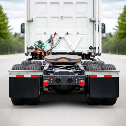 VEVOR Chrome Straight Spring Loaded Mud Flap Hangers, 1-1/8" Bolt Spacing Mudflap Hangers for Semi Trucks, 1 Pair Heavy Duty Semi Truck Mud Flap Hanger Set with Reflective Strips, Silver - BKCDNBDJ118ICS6OP001V0 - view 9
