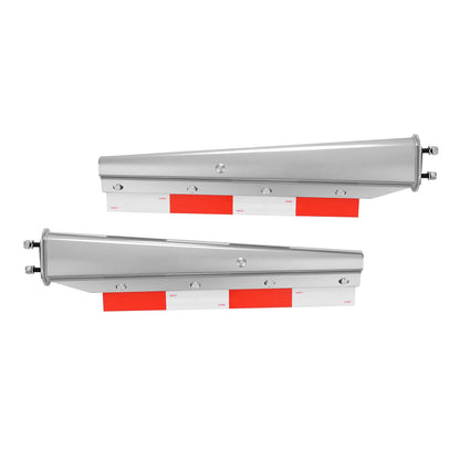 VEVOR Chrome Straight Spring Loaded Mud Flap Hangers, 2-1/2" Bolt Spacing Mudflap Hangers for Semi Trucks, 1 Pair Heavy Duty Semi Truck Mud Flap Hanger Set with Aluminum Reflective Plates, Silver - BKCDNBDJ212IW4ZR2001V0 - view 10