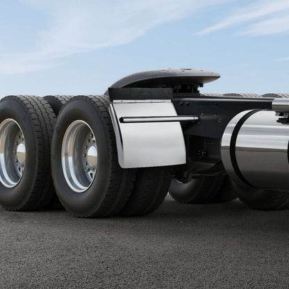 VEVOR Stainless Steel Quarter Fenders for Semi Trucks, 24" x 24" Semi Truck Fenders with Tube Bracket and Mounting Hardware, 1 Pair Right & Left Quarter Fender Set, Fit for Freightliner, Peterbilt - BKDNB2JBXG003KTX2001V0 - view 9