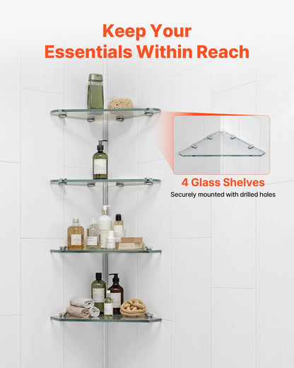 VEVOR Shower Wall Panels, 60" W x 36" D x 75" H, 0.14" (3.5 mm) Thick, 3-Panel Waterproof SMC Shower Surround Kit, Quick Install and Trimmable Bathroom Tub Wall Panel Surround Kit with 4 Glass Shelves - BKLYQHZWHJZMT01YB001V0 - view 7