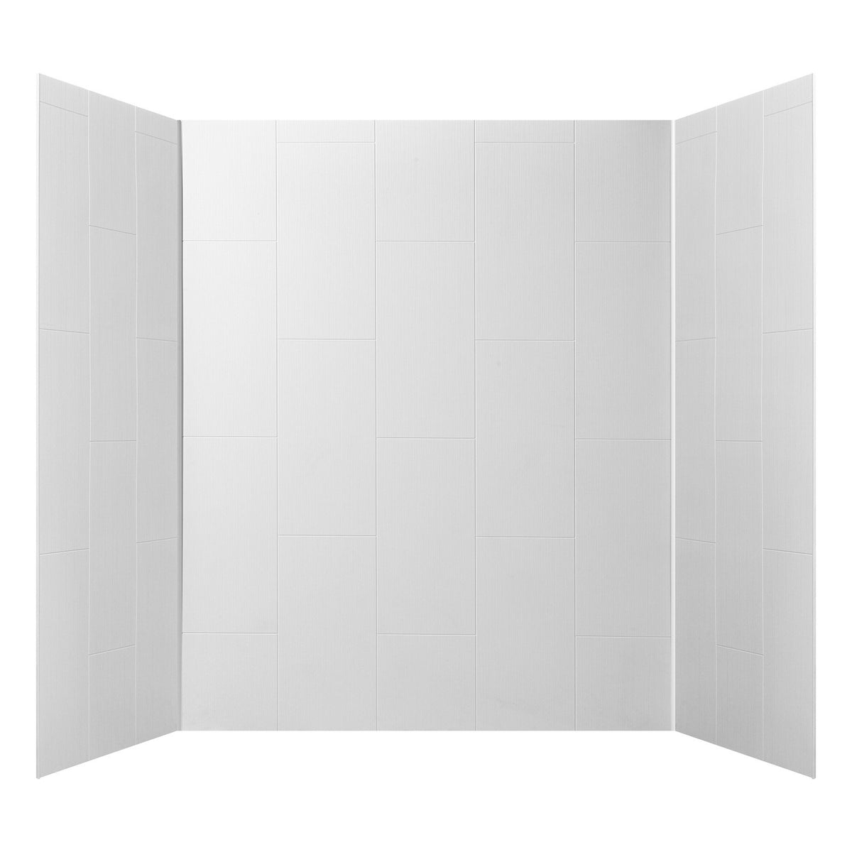 VEVOR Shower Wall Panels, 60" W x 36" D x 75" H, 0.14" (3.5 mm) Thick, 3-Panel Waterproof SMC Shower Surround Kit, Quick Install and Trimmable Bathroom Tub Wall Panel Surround Kit with 4 Glass Shelves - BKLYQHZWHJZMT01YB001V0 - view 10