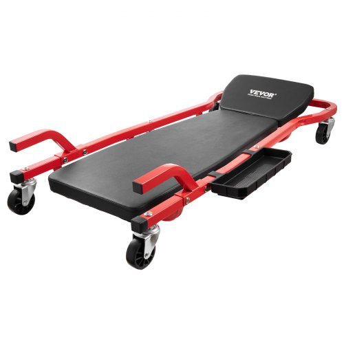 VEVOR Mechanic Garage Creeper, 44-Inch, 300 lbs Capacity Automotive Rolling Creeper with 6 Casters Adjustable Cushioned Headrest Tool Tray, Heavy Duty Steel Frame for Garages, Repair Shops, and DIY - BKZDXCTB44YCBV8A0V0 - view 2