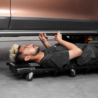VEVOR Mechanic Garage Creeper, 40-Inch, 300 lbs Capacity Automotive Rolling Creeper with 6 Casters Adjustable Cushioned Headrest, Heavy Duty Steel Frame Low Profile for Garages, Repair Shops, and DIY - BKZDXCTBYXJ4ZXI52V0 - view 9