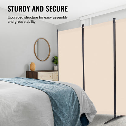 VEVOR Room Divider, 4 Panel Room Divider, Folding Privacy Screen and Portable Partition Divider for Room Separation, Freestanding Room Partitions for Office, Bedroom, Study, Beige - BLFWFGQ4MB348QKQ9V0 - view 5