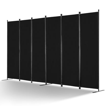 VEVOR Room Divider, 6 Panel Room Divider, Folding Privacy Screen and Portable Partition Divider for Room Separation, Freestanding Room Partitions for Office, Bedroom, Study, Black - BLFWFGQ6MB22N6CD6V0 - view 1