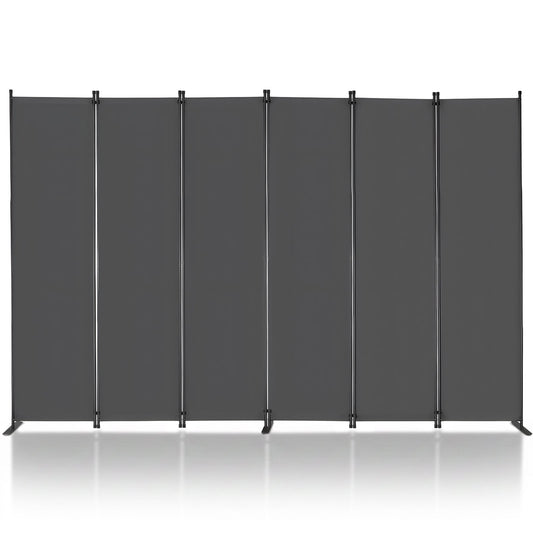 VEVOR Room Divider, 6 Panel Room Divider, Folding Privacy Screen and Portable Partition Divider for Room Separation, Freestanding Room Partitions for Office, Bedroom, Study, Grey - BLFWFGQ6MB22OTQ1RV0 - view 1