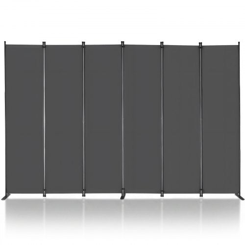 VEVOR Room Divider, 6 Panel Room Divider, Folding Privacy Screen and Portable Partition Divider for Room Separation, Freestanding Room Partitions for Office, Bedroom, Study, Grey - BLFWFGQ6MB22OTQ1RV0 - view 2