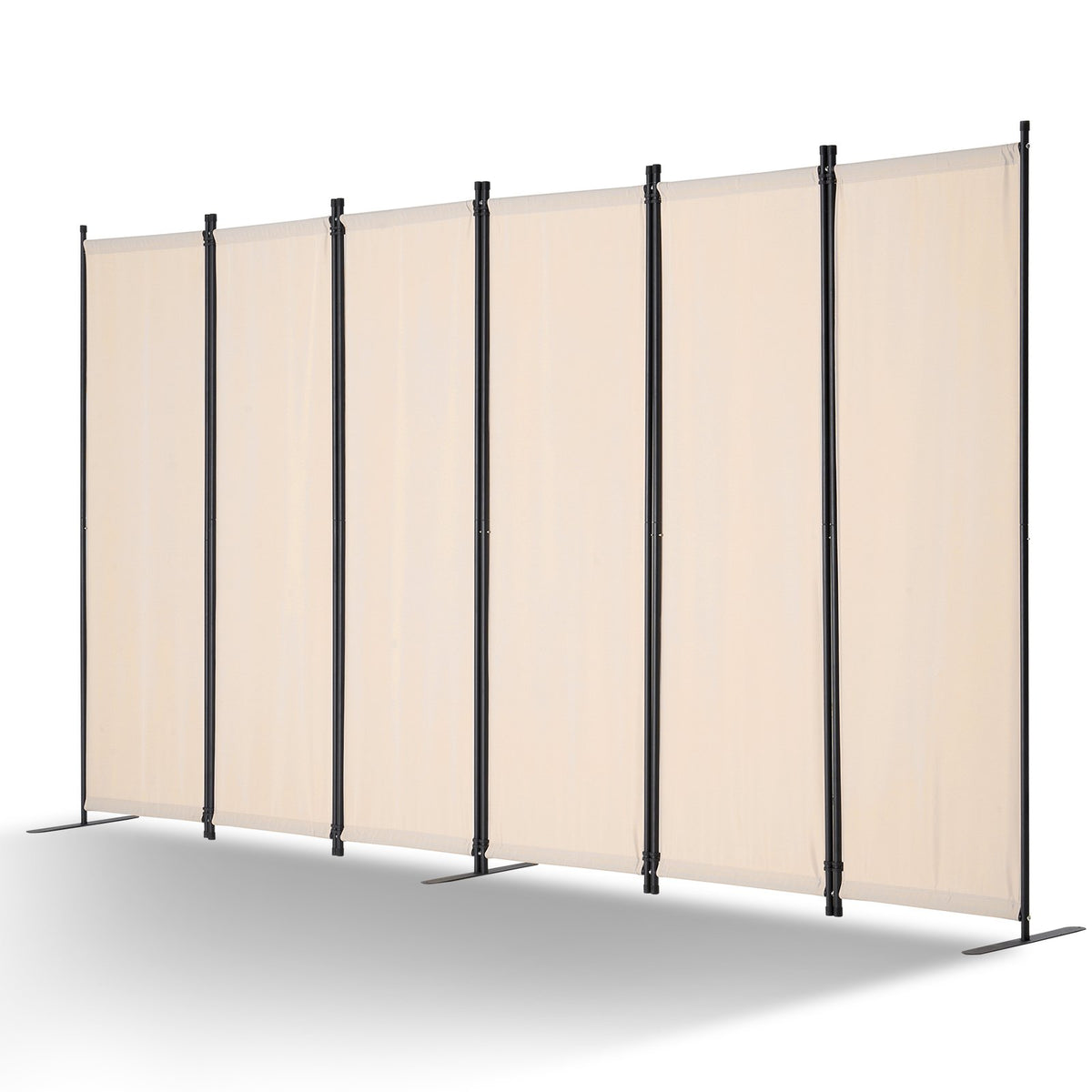 VEVOR Room Divider, 6 Panel Room Divider, Folding Privacy Screen and Portable Partition Divider for Room Separation, Freestanding Room Partitions for Office, Bedroom, Study, Beige - BLFWFGQ6MB22SD7SBV0 - view 1