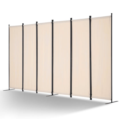 VEVOR Room Divider, 6 Panel Room Divider, Folding Privacy Screen and Portable Partition Divider for Room Separation, Freestanding Room Partitions for Office, Bedroom, Study, Beige - BLFWFGQ6MB22SD7SBV0 - view 1