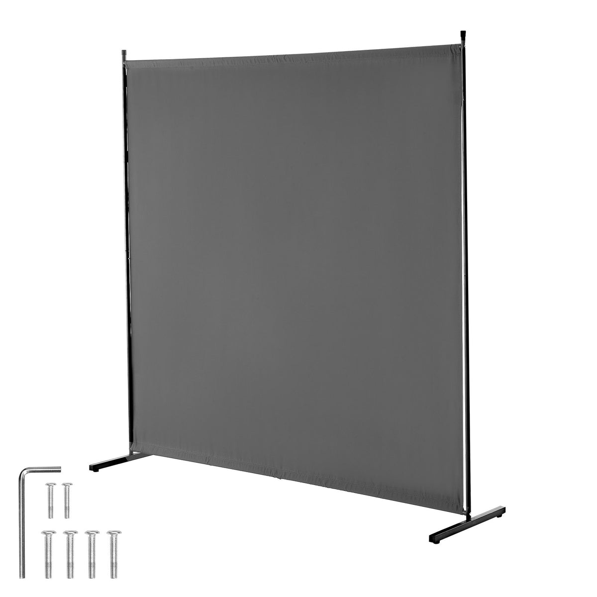 VEVOR Room Divider, Single Panel Room Divider, 6FT Privacy Screen Indoor, Partition Divider for Room Separation, Freestanding Room Divider Panel for Office, Bedroom, Grey - BLFWFGQDMB71E7SLUV0 - view 1