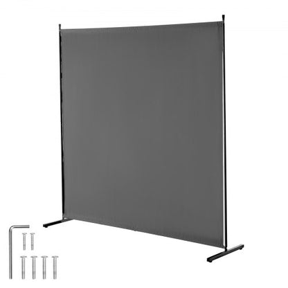 VEVOR Room Divider, Single Panel Room Divider, 6FT Privacy Screen Indoor, Partition Divider for Room Separation, Freestanding Room Divider Panel for Office, Bedroom, Grey - BLFWFGQDMB71E7SLUV0 - view 2