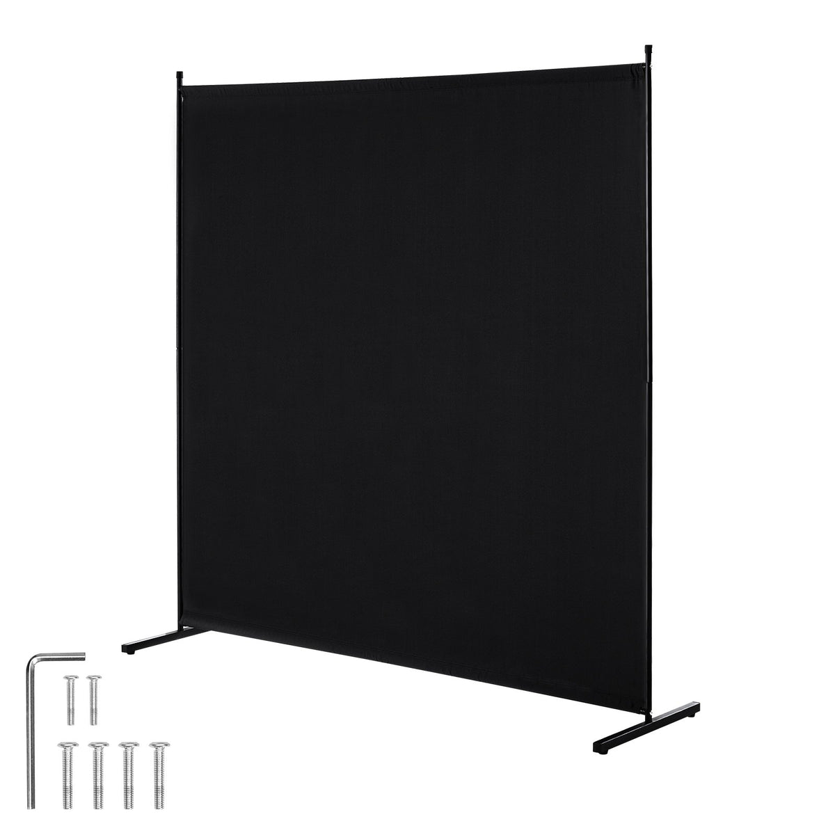 VEVOR Room Divider, Single Panel Room Divider, 6FT Privacy Screen Indoor, Partition Divider for Room Separation, Freestanding Room Divider Panel for Office, Bedroom, Black - BLFWFGQDMB71UFFM0V0 - view 1