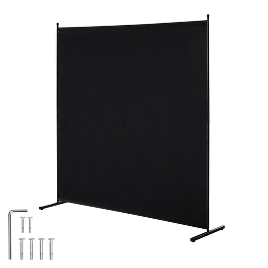VEVOR Room Divider, Single Panel Room Divider, 6FT Privacy Screen Indoor, Partition Divider for Room Separation, Freestanding Room Divider Panel for Office, Bedroom, Black - BLFWFGQDMB71UFFM0V0 - view 1