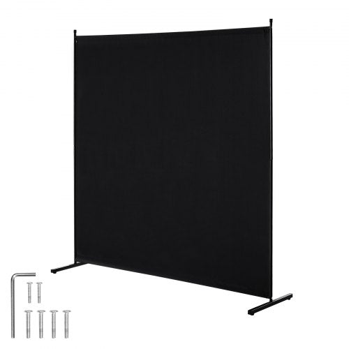 VEVOR Room Divider, Single Panel Room Divider, 6FT Privacy Screen Indoor, Partition Divider for Room Separation, Freestanding Room Divider Panel for Office, Bedroom, Black - BLFWFGQDMB71UFFM0V0 - view 2