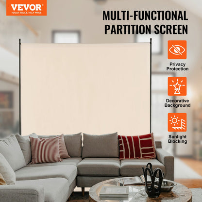VEVOR Room Divider, Single Panel Room Divider, 6FT Privacy Screen Indoor, Partition Divider for Room Separation, Freestanding Room Divider Panel for Office, Bedroom, Beige - BLFWFGQDMB71XCNBQV0 - view 3