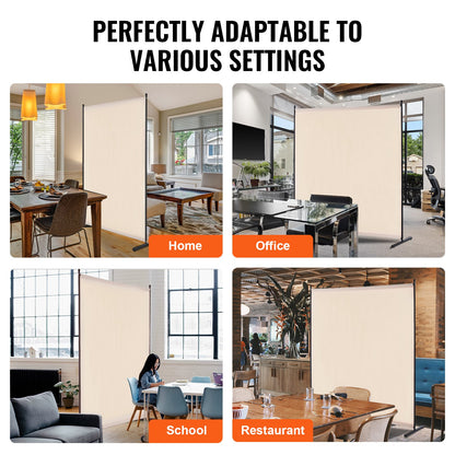 VEVOR Room Divider, Single Panel Room Divider, 6FT Privacy Screen Indoor, Partition Divider for Room Separation, Freestanding Room Divider Panel for Office, Bedroom, Beige - BLFWFGQDMB71XCNBQV0 - view 7