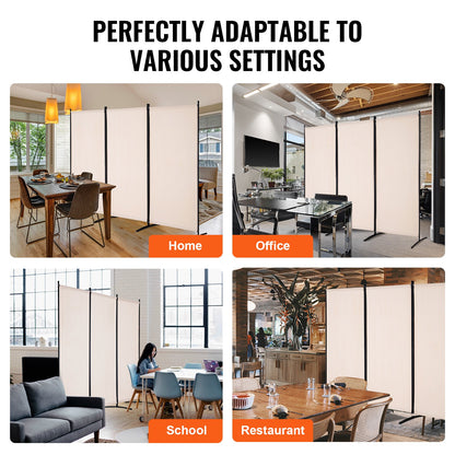 VEVOR Room Divider, 3 Panel Room Divider, Folding Privacy Screen and Portable Partition Divider for Room Separation, Freestanding Room Partitions for Office, Bedroom, Study, Beige - BLFWFGQSMB34AANASV0 - view 7