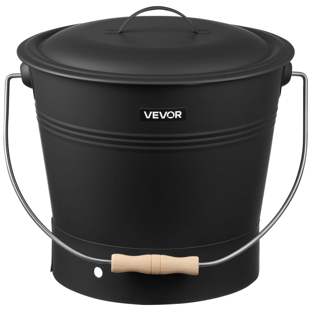 VEVOR Ash Bucket, 4 PCS with Lid, Shovel, Broom and Gloves, Metal Fireplace Charcoal Bucket and Ash Can, 2.6 GAL Large Capacity for Fireplace, Fire Pits, Wood Burning Stoves, Indoor and Outdoor - BLHT4JTDGYXTGG4LL001V0 - view 10