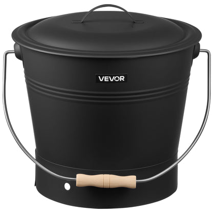 VEVOR Ash Bucket, 4 PCS with Lid, Shovel, Broom and Gloves, Metal Fireplace Charcoal Bucket and Ash Can, 2.6 GAL Large Capacity for Fireplace, Fire Pits, Wood Burning Stoves, Indoor and Outdoor - BLHT4JTDGYXTGG4LL001V0 - view 10