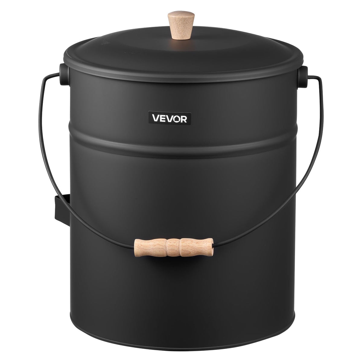 VEVOR Ash Bucket, 4 PCS with Lid, Shovel, Broom and Gloves, Metal Fireplace Charcoal Bucket and Ash Can, 4 GAL Large Capacity for Fireplace, Fire Pits, Wood Burning Stoves, Indoor and Outdoor - BLHT4JTDGYXTVHE1A001V0 - view 10